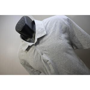 Armani Exchange AX Designer Polo Shirt Stretch Gray Short Sleeve Mens Size XL